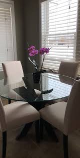 Pier 1 Imports Simon X Espresso Orchids Kitchen Round Glass Table Round Glass Table Glass Kitchen Tables Round Glass Kitchen Table