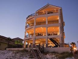 The Magnificent Palazzo Del Mar Is A Gulf Front Gated Estate Situated Within The Emerald Coast S Most Beach Houses For Rent Florida Mansion Beach House Rental
