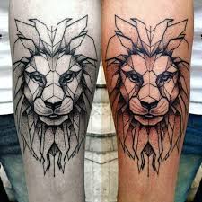 10 Brilliant Geometric Lion Tattoos Geometric Lion Tattoo Geometric Tattoo Tattoos For Guys