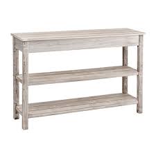 Whitewash Double Shelf Console Table Console Table Furniture Coastal Bedrooms