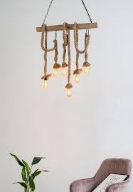 Suspension Bambou Rustique 6 Cordes Zephyr Suspension Vintage Bambou Suspension Bambou