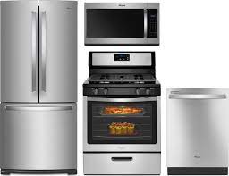 Great deals on whirlpool at mccalls. Whirlpool Wpreradwmw9331 4 Piece Kitchen Appliances Package With French Door Refrigerator Gas Range Dishwasher And Over The Range Microwave In Stainless Steel