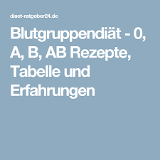 Blutgruppendiat 0 A B Ab Rezepte Tabelle Und Erfahrungen Blutgruppen Diat Blutgruppe Diat
