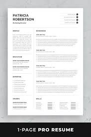 1 page cv template word. Professional 1 Page Resume Template Modern One Page Cv Etsy Resume Template Professional Resume Design Template Resume Template