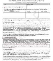 Nih Format Cv Template Kairo 9terrains Co In Nih Biosketch New Format Template 54303