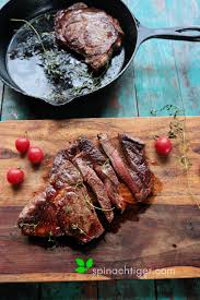 Ribeye steaks are mostly composed of the longissimus dorsi muscle but also contain the complexus and spinalis muscles. Perfect Ribeye Steak Recipe Pan Fried Oven Roasted Spinach Tiger