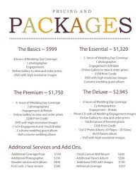 Weddingphotographypricelist Photography Pricing Photography Business Pricing Photography Packaging