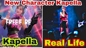 Here the user, along with other real gamers, will land on a desert island from the sky on parachutes and try to stay alive. New Character Kapella Real Life Vs Game Personagem Vida Real Free