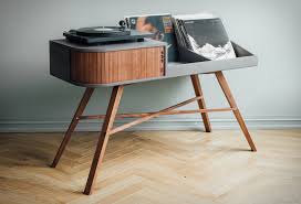 Hrdl Vinyl Table Turntable Furniture Record Player Cabinet Vinyl Record Collection