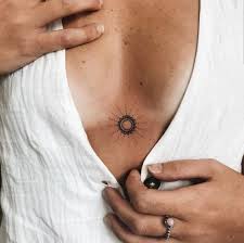 Every Time The Sun Gets To Rise Sternum Tattoo Sun Tattoo Sternum Tattoo Design