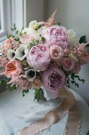 Blush Peony And Panda Anemone Bridal Bouquet Bridal Bouquet Peonies Pink Peony Bouquet Wedding Blush Bridal Bouquet Peonies