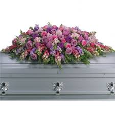 For centuries, flowers have been part of funeral traditions, dating as far back as the stone age. Lavender Tribute Casket Spray Casket Flowers