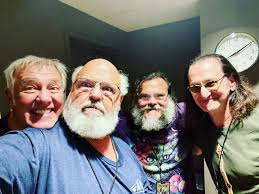 Tenacious D with Alex and Geddy from Rush