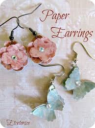 Etcetorize Paper Earrings Easy Diy Jewelry Paper Earrings Paper Jewelry
