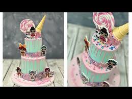 Lol Surprise Drip Cake Lol Cake Topper Tutorial Lol Surprise Drip Cake Lol Cakes Kue