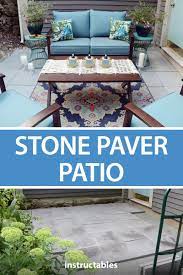 How To Build A Patio A Diy Stone Paver Patio Tutorial Building A Patio Paver Patio Patio Projects