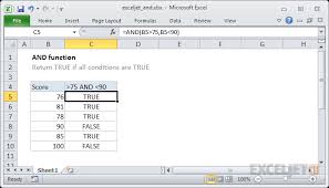 How To Use The Excel And Function Exceljet