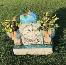 Pin By Ginger Mayhan On Baby Headstone Flowers Headstones Decorations Headstones Painting