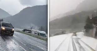 Ook op veel andere plaatsen viel vannacht sneeuw, zo is het momenteel wit op de kahler asten, de brocken, in het bayerische wald (vanaf 400m) en het erzgebirge. Beelden Noodweer Legt Tour Plat Wielrennen Telegraaf Nl