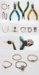 Diy Delicate Chain Ring Diy Rings Jewelry Tutorials Handmade Wire Jewelry