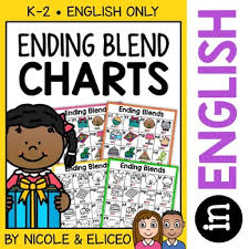 Ending Blends Phonics Charts By Nicole And Eliceo Tpt