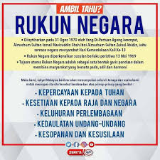 Radio Rtm Malaysia Berita Rtm Jom Ambil Tahu Apa Itu Rukun Negara Dan Tujuannya Sudah Pun Tertera Dalam Infografik Ni Luangkanlah Sedikit Masa Untuk Baca Dan Hayati Maksudnya Radiortm 34stesen1suara Facebook