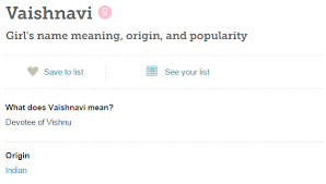 Vaishnavi Baby Girl Name Starting With The Letter V Names With Meaning Name Inspiration Girl Names