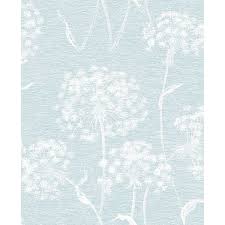 Abstract floral seamless pattern with palm leaves, trendy gold glitter texture. 2811 24576 Carolyn Light Blue Dandelion Wallpaper By Advantage