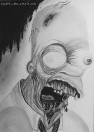 How to draw homer simpson with pictures wikihow. Zombie Homer Simpson Drawing By Lyyy971 On Deviantart