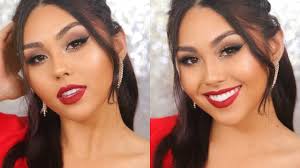 prom makeup tutorial for red dress
