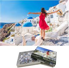 Educa® offers you the most complete collection of puzzles for adults on the market, with sizes ranging from 300 to 42000 pieces and with the . Buy Cool Puzzles For Adults 1000 Piece Unique Santorini Greece Europe Scenery Lady In Red 28x20inch Finished Online In Indonesia B08cxv4jg9