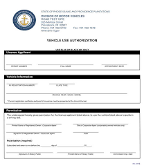The authorized driver is not an agent, servant or employee of calvans. Free 6 Vehicle Use Authorization Forms In Pdf Ms Word