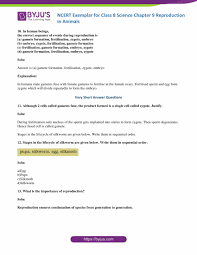 Of animal science symposium 'early regulation of mammalian. Ncert Exemplar Class 8 Science Solutions Chapter 9 Reproduction In Animals Free Pdf