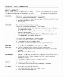 Entry Level Software Developer Resume Inspirational Chemical Engineer Resume Template 6 Free Word Pdf