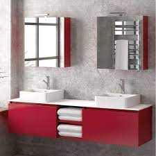 Karag Space Rosso 175 Doppio Lavabo Mobile Bagno Bagno