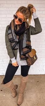 Green Black And Brown Outfits Fall Winter Knee High Boots For Fashion Outfits Fall Winter Fashion Outfits Winter Fashion Outfits Edgy Fashion Outfits