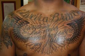 This unique and bold 3d arm guardian angel tattoo symbolizes an angle overcoming evil by the sword. View 43 Angel Wings Tattoo On The Chest