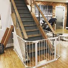 Custom Wrap Around Baby Gate Installed By Baby Safe Homes New Jersey Babysafehomesnewjersey Safetygate Sectionalgate Bab Baby Gate Baby Gates Baby Proofing