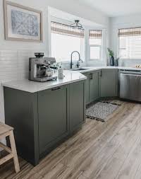 De pere, neenah, sturgeon bay, germantown. Modern Olive Green Kitchen Before After Lemon Thistle Diy Kitchen Renovation Kitchen Design New Kitchen Cabinets