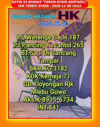 1 New Message Kode Syair Hongkong 30 November 2020 Forum Syair Togel Hongkong Singapura Sydney
