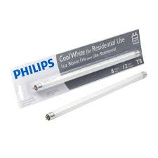Philips 8 Watt 12 In Linear T5 Fluorescent Tube Light Bulb Cool White 4100k 391144 The Home Depot
