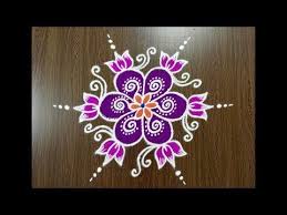 Rmpv Creations Youtube Simple Flower Design Colorful Rangoli Designs Free Hand Rangoli Design