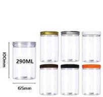 Dia 55mm Plastic Kitchen Storage Jars ODM Transparent PET Jars With Locking  Lids