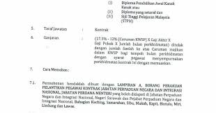 1)warganegara malaysia, rakyat negeri perak diberi keutamaan 2)pemohon mestilah memliki kelayakan akademik seperti berikut : Jawatan Kosong Guru Tadika Jabatan Perpaduan Negara Integrasi Nasional Jpnin Pengajar
