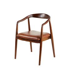 Litton Lane Natural Teak Wood And Leather Scoop Back Dining Chair 64776 The Home Depot Natural Teak Wood Dining Chairs Fabric Dining Chairs