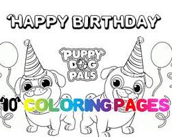 Coloring Pages Puppy Dog Pals Printables Puppy Puppies Party Favor Favors Digital Download Instant Birthday Puppy Birthday Puppy Party Favors Puppy Party
