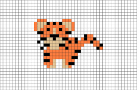 Tiger Pixel Art Pixel Art Pattern Pixel Art Cross Stitch Books