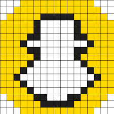 Logo Snapchat By Tjalle On Kandi Patterns Pixel Art Pixel Drawing Graph Paper Drawings