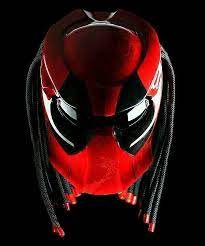 Predator Helmet Custom Black Red Deadpool Gloss Approved Dot Size S M L Xl Xxl Nk Predator Predator Helmet Helmet Motorcycle Helmets