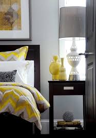 In an effort to disguise the tv and with a tiny bit of imagination, a custom built shelf was created. 30 Yellow And Gray Bedroom Ideas That Ll Blow Your Mind Off Architecture Lab